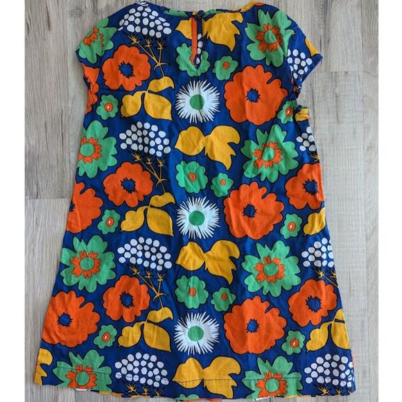 Marimekko Girls Floral Print Shift Dress, XS (3T/4T) (K3) - Picture 3 of 4